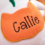 Personalized Cute Ghost  Soft Stuffed Plush Toy with Name and Sweets Holder Pocket Halloween Party Decor Gift for Kids