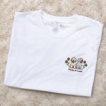 Personalizada Bordado Flor Perro Gato Mascota Retrato Foto Camiseta Sudadera Sudadera con nombre Cumpleaños Aniversario Regalo para los dueños de mascotas Amantes