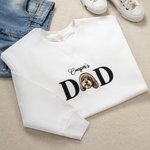 Personalized Embroidered Dog Cat Pet Portrait Photo Soft T-shirt Sweatshirt Hoodie with Name Birthday Holiday Gift for Pet Owners Lovers