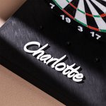 Personalised 3D Printed Dartboard Pattern Dart Holder with Text and Base for Holding 3 Darts Desk Decor Birthday Gift for Dart Lovers