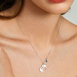 Collana personalizzata con cuore cavo con 1-8 nomi incisi Gioielli di famiglia Regalo di compleanno e anniversario per nonna e mamma