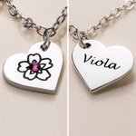 Collana personalizzata con cuore cavo con 1-8 nomi incisi Gioielli di famiglia Regalo di compleanno e anniversario per nonna e mamma