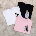 Personalisiertes T-Shirt mit Foto als Stickerei | mit Wunschtext | Baumwolle | Sweatshirt | Hoodie | Geburtstag Geschenk für Familie Haustierbesitzer