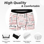 Personalizzato Ripetizione del nome Cuore Perizoma traspirante Slip Boxer Set Viaggio di nozze Luna di miele Regalo di nozze per uomini donne coppia