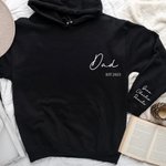 Personnalisé 1-8 Noms des membres de la famille T-shirt Adulte Enfant Hoodie avec Appellation et Année Fête des Pères Cadeau d'Anniversaire pour Papa Grand-père