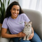 Personalizada Bordado Flor Perro Gato Mascota Retrato Foto Camiseta Sudadera Sudadera con nombre Cumpleaños Aniversario Regalo para los dueños de mascotas Amantes