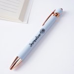 Personalised Morandi Colour Birth Flower Retractable Ballpoint Pen with Name Writing Tool Birthday Teacher's Day Gift for Teachers Students Employees