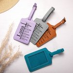 Personalized Cross You Are Leather Passport Holder Luggage Tag Set with Name Baptism Travel Accessories Birthday Gift for Christians