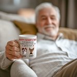 Personalized To My Amazing Dad Cute Cartoon 3D Dog 11 oz 15 oz White Ceramic Mug with 1-4 Names Birthday Happy Father's Day Gift for Dog Dad Dog Lover