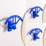 Personalized Multicolor 3D Text Monogram Adjustable Cowboy Hat Rack with Double-sided Tape Home Decor Gift for Cowgirl Cowboy