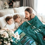 Personalized Bible God Says I Am Cartoon Character Soft Throw Blanket with Name Birthday Religious Baptism Gift for Christians Family