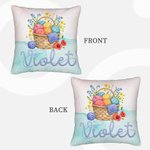 Gepersonaliseerde bloemen gehaakte mand garen zacht kussenhoes met naam en zakken Home Decor Verjaardag Housewarming Gift voor breiliefhebbers