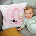 Funda de cojín personalizada con el nombre de la bailarina, decoración del hogar, regalo de cumpleaños para niñas amantes del ballet