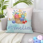 Gepersonaliseerde bloemen gehaakte mand garen zacht kussenhoes met naam en zakken Home Decor Verjaardag Housewarming Gift voor breiliefhebbers