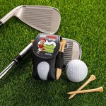 Personalized Multicolor Cartoon Golf Character Photo Leather Golf Ball Bag Tee Holder with Name Father's Day Birthday Gift for Golf Lover