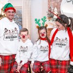 Sweat à capuche multicolore personnalisé flocons de neige 1-5 bonhommes de neige pour adulte enfant avec noms Noël Anniversaire Cadeau pour la famille