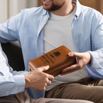 Etui à cigares portable en cuir PU monogramme personnalisé avec nom et date Anniversaire Mariage Fête des pères Cadeau pour les hommes amateurs de cigares