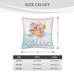 Gepersonaliseerde bloemen gehaakte mand garen zacht kussenhoes met naam en zakken Home Decor Verjaardag Housewarming Gift voor breiliefhebbers