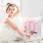 Funda de cojín personalizada con el nombre de la bailarina, decoración del hogar, regalo de cumpleaños para niñas amantes del ballet