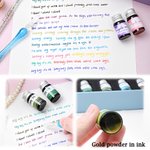 Personligt set med handblåst kristallglaspenna och låda med initialer och namnteckning Födelsedagspresent för skrivälskare