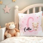 Funda de cojín personalizada con el nombre de la bailarina, decoración del hogar, regalo de cumpleaños para niñas amantes del ballet