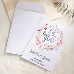 Henkilökohtainen Let Love Grow Vintage Kraft paperi Wildflower siemenpaketti nimi ja päivämäärä asetettu 20 häät suosii Bridal Shower lahja vieraille