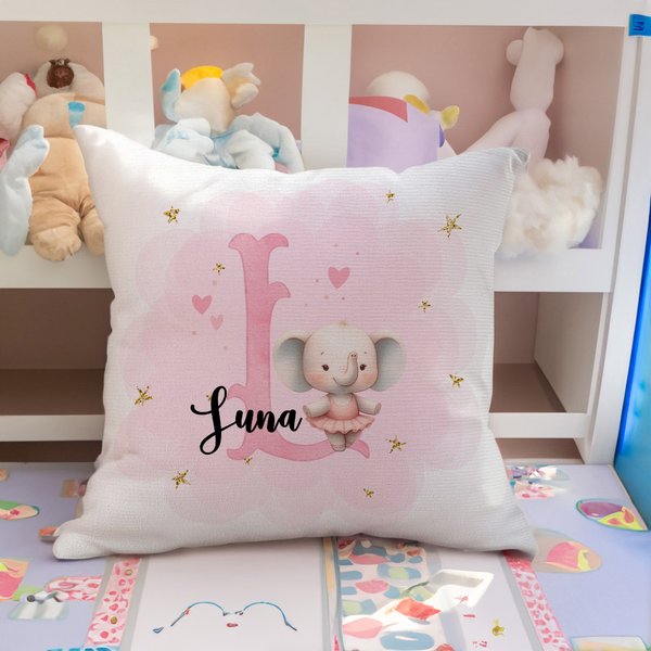 Funda de cojín personalizada con el nombre de la bailarina, decoración del hogar, regalo de cumpleaños para niñas amantes del ballet