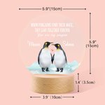 Luz nocturna LED personalizada You Are My Penguin con nombres y base de madera Decoración de habitaciones Cumpleaños San Valentín Regalo de aniversario para pareja