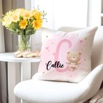 Funda de cojín personalizada con el nombre de la bailarina, decoración del hogar, regalo de cumpleaños para niñas amantes del ballet