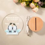 Luz nocturna LED personalizada You Are My Penguin con nombres y base de madera Decoración de habitaciones Cumpleaños San Valentín Regalo de aniversario para pareja
