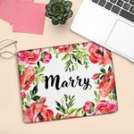Tapis de souris anti-dérapant personnalisé en forme de fleur de naissance avec nom Cadeau d'anniversaire pour les employés, la famille et les amis