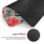 Tapis de souris anti-dérapant personnalisé en forme de fleur de naissance avec nom Cadeau d'anniversaire pour les employés, la famille et les amis