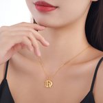 Personalizada Doble Inicial Arte superposición Collar Colgante Joyería Dainty Boda Fiesta Cumpleaños Aniversario Regalo para Mujeres Niñas