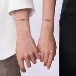 Personalized Police Handcuff Interlocking Infinity Bracelet with Engraved Double Initials Valentine's Birthday Gift for Policewomen Couples Friend