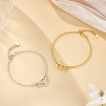 Personalized Police Handcuff Interlocking Infinity Bracelet with Engraved Double Initials Valentine's Birthday Gift for Policewomen Couples Friend