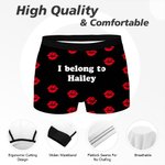 Gepersonaliseerd hart Lip ademend paar String Brief Boxer ondergoed set met teksten huwelijksreis reizen Valentijnsdag cadeau voor mannen vrouwen