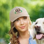 Henkilökohtainen kirjailtu Syntymä Kukka Koira Kissa Lemmikki Lemmikki muotokuva valokuva 100% puuvillaa Baseball Cap nimi Pet Keepsake syntymäpäivälahja lemmikkieläinten omistajille ystäville