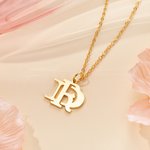 Personalizada Doble Inicial Arte superposición Collar Colgante Joyería Dainty Boda Fiesta Cumpleaños Aniversario Regalo para Mujeres Niñas