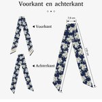 Gepersonaliseerde Multikleurige Geboortebloem Hoofdband Handtas Sjaal met Naam Vakantiefeest Verjaardagscadeau voor Meisjes en Vrouwen