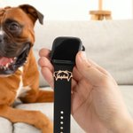 Spersonalizowany pasek do zegarka z sylwetką psa i kota z imieniem i nazwiskiem Akcesoria dekoracyjne Prezent urodzinowy dla miłośników zwierząt domowych