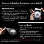 Collier de projection personnalisé avec photo - Bijoux à pendentif en forme de cœur - Cadeau fête des Mères Saint-Valentin pour les femmes