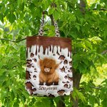 Personalized Highland Cow Large Tote Bag with Name and Long Handle Travel Graduation Birthday Gift for Highland Cow Lovers