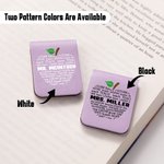 Personalized Multicolor Apple Scroll Magnetic Leather Bookmark Clip with Name Teacher's Day Back to School Appreciation Gift for Teachers