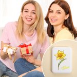 Specchio da trucco personalizzato con luce LED e nome bifacciale portatile stile vintage regalo di compleanno per donne e ragazze