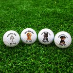 Spersonalizowana miękka gumowa piłka golfowa 3D Cartoon Dog z tytułem Prezent urodzinowy na Dzień Ojca dla taty, dziadka i gracza w golfa
