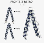 Foulard personalizzato con nome multicolore uso versatile accessorio da borsa regalo per festa della mamma e compleanno per ragazze e donne