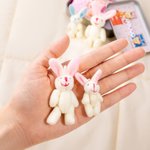Caja mini de hojalata personalizada con nombre colorido y conejo de peluche mamá y bebé regalo de cumpleaños y Pascua para niños
