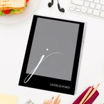 Bloc-notes monogrammé personnalisé multicolore portable avec initiale et texte Cadeau d'anniversaire pour les professionnels de l'administration Amis