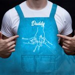 Niños personalizados agarrar la mano del padre con nombres Día del Padre Cumpleaños Regalo para papá Papa