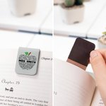 Personalized Multicolor Apple Scroll Magnetic Leather Bookmark Clip with Name Teacher's Day Back to School Appreciation Gift for Teachers